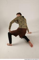 Man Adult Athletic White Kneeling poses Casual Dance